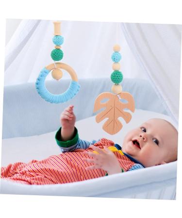 Generic 4pcs Stroller Yarn Bead Pendant Stroller Newborn Woody Wooden Play Gym Infant Stroller Safety Nursery Bed Hanging Rattle Wood Crib Wood Beech - Buy Online on GoSupps.com