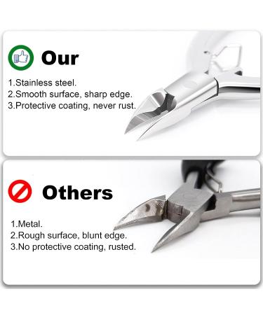 Professional Podiatrist Toenail Clippers for Ingrown & Thick Nails | Safety Lock, Wooden Handle | Large Size - Buy Online on GoSupps.com