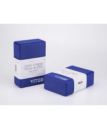 Vitos Fitness Yoga Block | High Density EVA Foam | Support & Deepen Poses | Improve Strength & Balance | Lightweight & Odor Resistant | Blue 9x6x3 - Buy Online on GoSupps.com