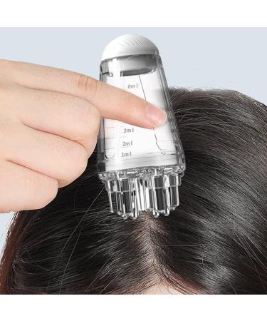 Scalp Applicator Liquid Cam - Portable Hair Oil Massager Comb with Roller Ball | Mini Hair Care Tools in White - Buy Online on GoSupps.com