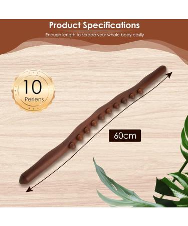 Health Acupuncture Massage Tab - Relaxing Muscle-Friendly Massage Stick for Foot Hand Back Belly Shoulder | Wooden Scraper & Roller for Optimal Relaxation - Buy Online on GoSupps.com