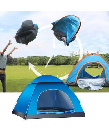 LHLHO 2 Person Instant Pop Up Lightweight Camping Tent, Outdoor Easy Set Up Automatic Family Travel Tent,Portable Backpacking Ultralight Waterproof Windproof Anti-UV Sun Shelter Tent BLUE