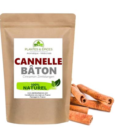 Plants & Spices - Cinnamon Sticks Whole Quality 100% Natural 6 to 8 cm - Resealable Biodegradable Freshness Bag (50 g)