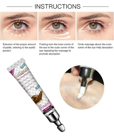 Snail Eye Cream Anti Aging Under Eye Cream For Dark Circles And Puffy Eyes Skincare Remove Eye Bag Fade Fine Line Crow'S Feet Firm Lift That Delicate Skin Under Your Eyes - Buy Online on GoSupps.com