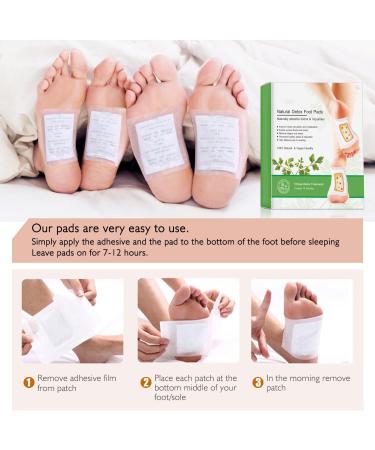 Detox Foot Patch - 20PCs Bamboo Detoxifying Pads for Deep Cleanse Stress Relief & Sleep - Buy Online on GoSupps.com
