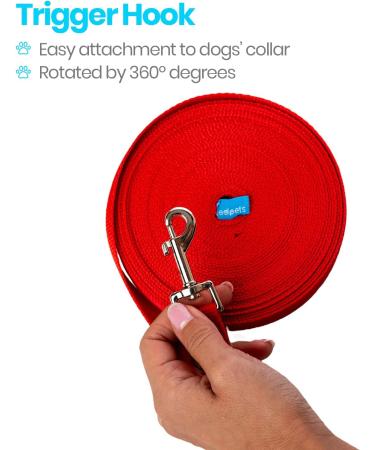 Buy Edipets Waterproof Dog Tow Line - 5m Red Training Leash for All Dog Sizes - Durable & Versatile - Buy Online on GoSupps.com