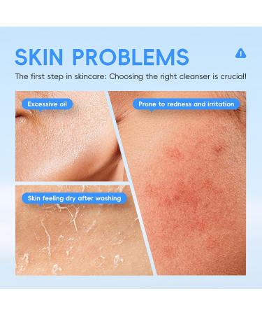 Easilydays Hyaluronic Acid & Collagen Facial Cleanser Amino Acid Surfactants Face Wash Hydrating Gentle Foaming Cleanser for Repairing Deep Cleansing Moisturzing Balance Oil Water No Dryness - Buy Online on GoSupps.com