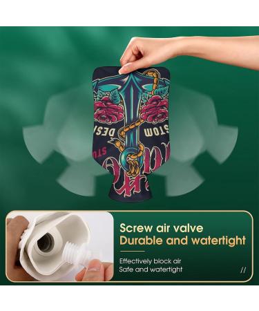 Rose Sailing Hot Water Bottle with Plush Cover - Bed Bottle Hand Warmer for Adults & Children | 26.5x15.3cm - Perfect for Comfort & Warmth - Buy Online on GoSupps.com