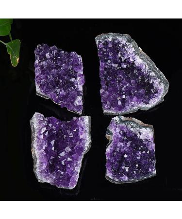 Amethyst Crystal Cluster Natural Raw Rock Crystals Quartz Cluster Geode Druzy Specimen Gemstone Sculpture Home Decoration 200g (Size : 80g) - Buy Online on GoSupps.com