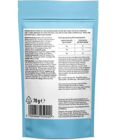 Amazon Cat Snack - Duck Turkey & Chicken 70g (Pack of 5) | Ideal Treats for Your Cat | International Shipping Available - Buy Online on GoSupps.com