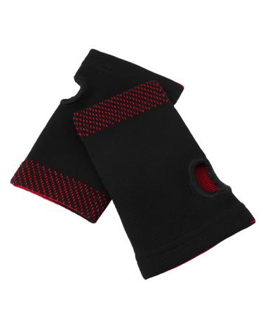 Gatuida 1 Pair Half Finger Gloves Carpal Tunnel Hand Support Splint Hand Support Strap Hand Glove Support Splint Polyester Compression Strap Pingpong S Black