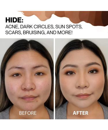 HIDE PREMIUM Liquid Foundation | Shade Finder for Perfect Match | Waterproof, Oil-Free, Medium/Full Coverage | Natural Beige 08 | 1 fl. Oz - Buy Online on GoSupps.com