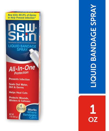 NEW-SKIN Liquid Bandage Spray for Cuts & Scrapes - 1 Oz Pack of 2 | Fast Healing for All Skin Types - International Shipping Available - Buy Online on GoSupps.com