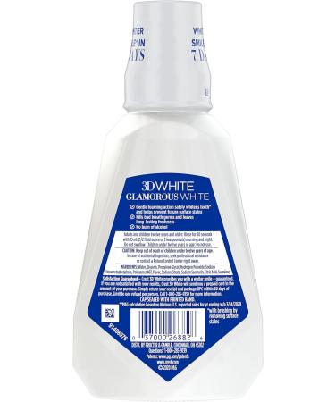 Crest 3D White Multi-Care Whitening Mouthwash 8 Fl Oz - Pack of 6, Fresh Mint/Arctic Mint Flavor - Buy Online on GoSupps.com