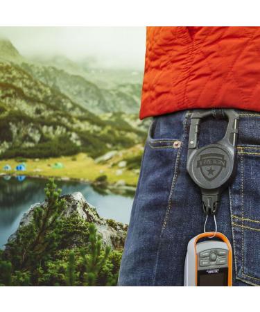 T-REIGN Large Carabiner Retractable Gear Tether | Kevlar Cable, Universal End Fitting | Impact Resistant ABS Housing | 28 Kevlar Cord, 20oz Retraction - Buy Online on GoSupps.com