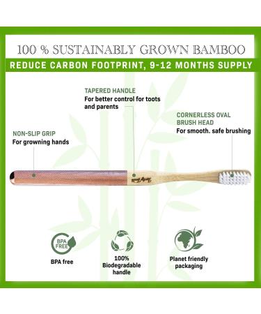 Buy Lucky Teeth Replaceable Bamboo Toothbrush with Aluminum Handle - 3 Soft Copper White Bristle Heads - Eco-Friendly & International Shipping - Buy Online on GoSupps.com