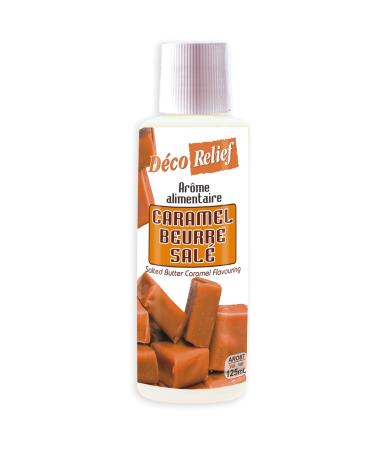 D co Relief - Salted Butter Caramel Liquid Flavor 125 ml - Food Flavoring for Pastry Cooking - Professional Ingredient