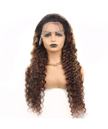 Honey Blonde Ombre Highlight Loose Deep Wave Lace Front Wig | 13x6 HD Lace 180% Density | Colored Human Hair Wig for Women | 12A Grade Pre Plucked Glueless SPARKLE DI - Buy Online on GoSupps.com