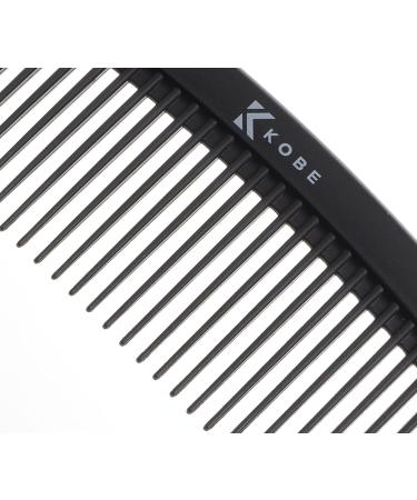 Kobe Professional Carbon Fibre Wide Tooth Comb - Anti-Static Barbers Salon Tool for Men & Women - 22cm - Buy Online on GoSupps.com