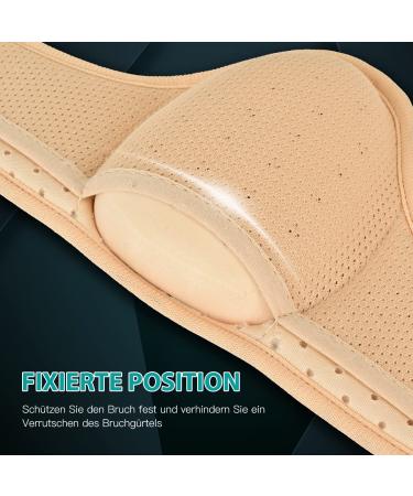 Tenbon Inguinal Hernia Belts for Men - Adjustable Medical Support Hip Belt - Removable Beige Bandage for Sports Hernia Protection (Size M) - Buy Online on GoSupps.com