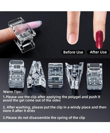 Weiyi 20 Nail Tip Clips - Quick Polygel Nail Shape Tool for Easy Nail Art & Extensions - Buy Online on GoSupps.com