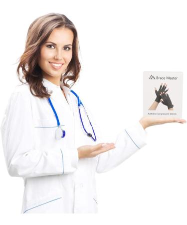 Buy Brace Master Arthritis Compression Gloves - Pain Relief for Men & Women Fingerless Design - Small Size (Blue & Red) - Ideal for Arthritis Rheumatoid Arthrosis & Carpal Tunnel - Buy Online on GoSupps.com