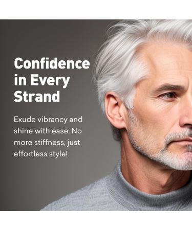 Just Nutritive Men's Gray Hair Shampoo | Sulfate-Free Brassy Tone Remover | Natural Gray Hair Treatment | 8 oz - Buy Online on GoSupps.com