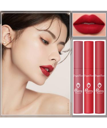 3 Piece Nude Matte Lipstick Set - Long Lasting Waterproof Lip Gloss for Women - Buy Online on GoSupps.com