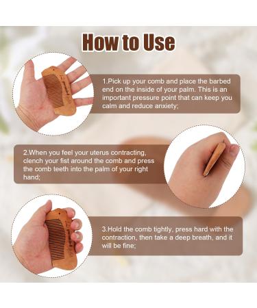 Natural Wooden Birth Comb for Labor Pains | Perfect Labor Gifts for Expectant Mothers - Buy Online on GoSupps.com