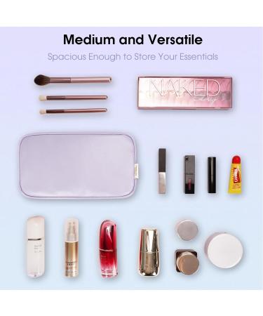 Wandering Nature Small Cosmetic Makeup Bag with Slip-in Pockets - Eco Vegan Leather Purple - Buy Online on GoSupps.com