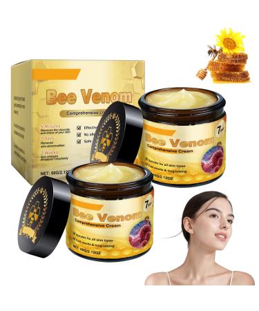 2Pcs Bee Venom Comprehensive Cream Professional Bee Venom Skin Treatment Cream Advanced Firming & Wrinkle-Reducing cream Natural Skin Moisturizer for All Skin Types
