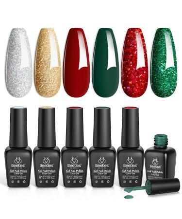Beetles Gel Nail Polish Set Sparkle Green Glitter & Dark Colors | UV LED Soak Off Nail Art Kits for Women - Buy Online on GoSupps.com