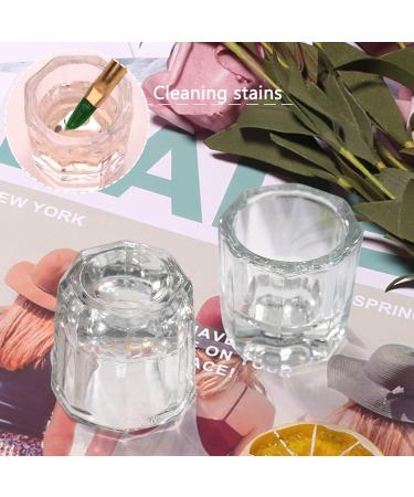 Hioph 10pcs Dappen Dish for Acrylic Nails - Acrylic Glass Jar for Nail Art Manicure Care - Buy Online on GoSupps.com