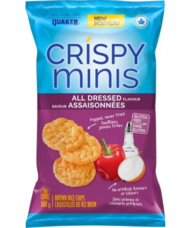 Crispy Minis All Dressed Flavour Brown Rice Chips Multi-Pack 100 g (Pack of 12) All Dressed 8.33 g (Pack of 12) - Buy Online on GoSupps.com
