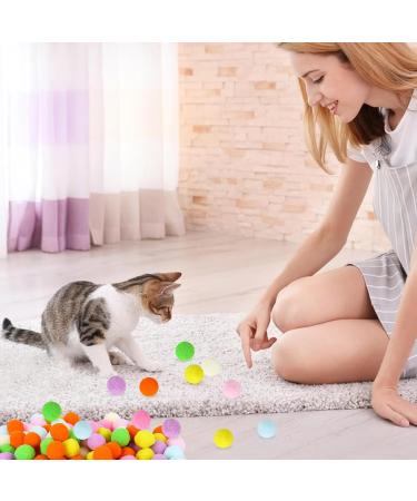 Jodsen Cat Toys Balls 50 Pcs Cat Pom Pom Balls & 1 Cat Toy Launcher Random Color Colorful Cat Balls Interactive Cat Toys with 50 Soft Cat Balls Plush Cat Ball Toy for Indoor Cats (50 Pcs) - Buy Online on GoSupps.com