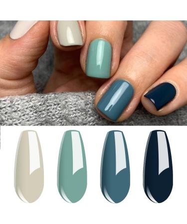 Vishine 4Pcs Gel Nail Polish - Grey Green Beige Aquamarine Color Soak Off UV LED Nail Gel Polish Nail Art Starter Manicure Salon DIY at Home 8ml 4 Colour-C016 - Buy Online on GoSupps.com