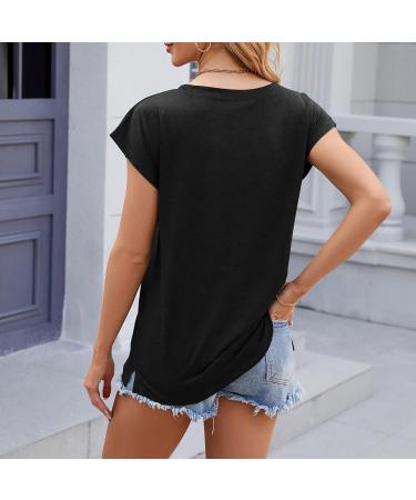 Buy Golatcr Women's Monochrome Round Short Summer T-shirt | Loose Sports Tops | Cotton Basic T-shirts in Blue & Black | Plus Size Available - Buy Online on GoSupps.com