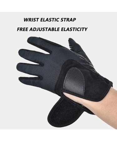 Turbovera Professional Riding Gloves | Imitation Leather Equestrian & Cycling Gloves for Women & Boys | Black S/M - Summer Gear - Buy Online on GoSupps.com