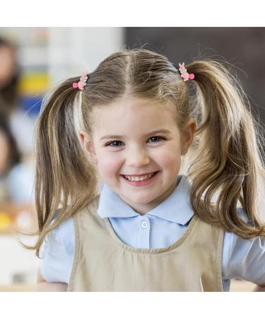 Unaone 40 PCS Cartoon Elastic Hair Bands for Girls - Cute Stretchable Rubber Hair Ties for Kids and Toddlers - Buy Online on GoSupps.com