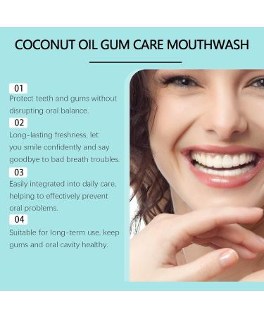 Huile de Coco Naturel Bain de Bouche Rafra chit L'Haleine 60ML 1PC limine la Mauvaise Haleine Blanchit les Dents et Des Gencives Plus Saines - Buy Online on GoSupps.com