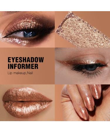 Afflano Shimmery Nude Brown Eyeshadow - Highly Pigmented Long Lasting Blendable Glitter Palette for Daily Wear - Shop Now - Buy Online on GoSupps.com