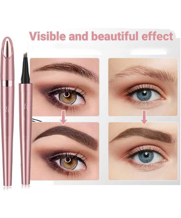 2024 New Eyebrow Microblading Pen 3D Waterproof Microblading Eyebrow Pencil Contouring Pen Waterproof Natural Fine Stroke Magic Eyebrow Pencil for Women and Girl (Dark brown) - Buy Online on GoSupps.com
