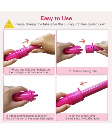 janelove Curling Iron Curling Wand Set Hair Curler 5 in 1 Set (0.25" to 1.25" Inch") Fast Heating Up Interchangeable Ceramic Tourmaline Barrels with Heat Resistant Glove(Pink) 1 1/4 inch 1 inch - Buy Online on GoSupps.com