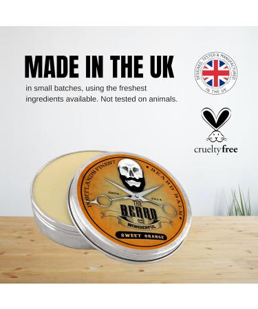 Premium Beard Balm for Men - Leave In Conditioner and Moisturizer for Beard Growth | Natural Ingredients with Sweet Orange - 30ml - Buy Online on GoSupps.com