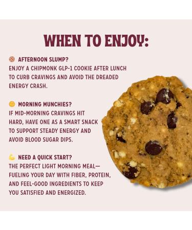 ChipMonk GLP-1 Boosting Cookies - Chocolate Chip Pecan (12 Pack) Low Carb Gluten-Free High Protein Healthy GLP-1 Boosting Sweet Snack with 7g Protein and 7g Dietary Fiber - Buy Online on GoSupps.com