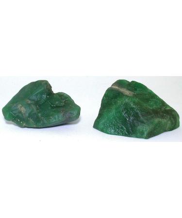 63.30 Gram Two Rare Emerald Green Silica Variscite CAB Facet Rough VS10/32223