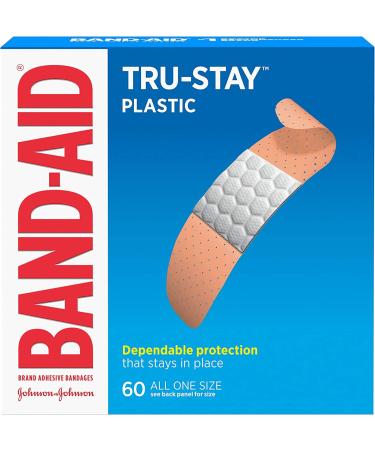 B-A Pl 60 5635 Wide Size 60s Band-Aid Plastic Comfort Flex