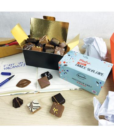 150g chocolate ballotin personalized with your text "Thank you Teacher" or "Thank you Master" or "Thank you Atsem" (Thank you Master version)