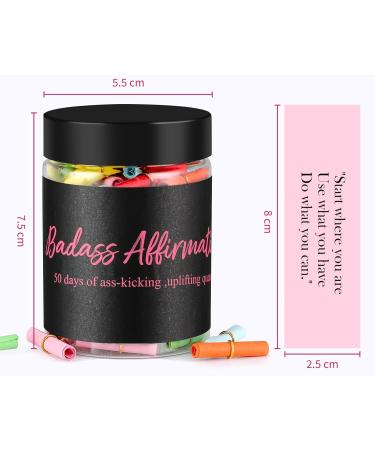 53 Badass Affirmations for Women - Positive Affirmation Jar & Self Care Kit | Inspirational Gifts & Daily Affirmations Journal - Buy Online on GoSupps.com