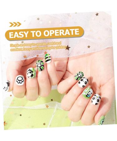 FOMIYES 1 Set Children's Nail Art Toys Nail Polish Kit Makeup for Kids Nails Diy Activity Kit Kids Nail Tip Fake Nails for Kids Children Nail Art Kit Plastic Accessories Toddler Flash - Buy Online on GoSupps.com